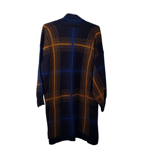 Cato: Long Sleeve Cardigan, Size 22/24W, Navy Blue/Mustard Yellow - Picture 2 of 6